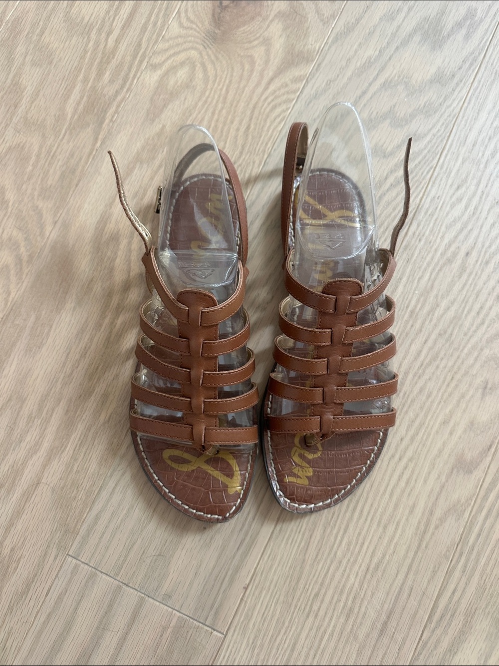 Sam Edelman Tan Multi-Strap Leather Gladiator Sandals